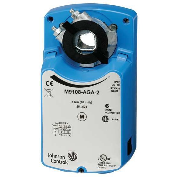 Johnson Controls Electric Actuator, 70 in.-lb.-4 to 122F - M9108-GGC-2
