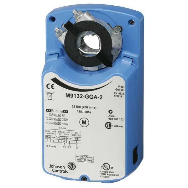 Johnson Controls Electric Actuator, 280 in.-lb.-4 to 122 - M9132-GGA-2