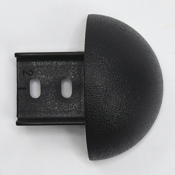 Acrovyn End Cap, PETG, Black, 1 1/32 in L, 2 in H - FR270SCAP108N