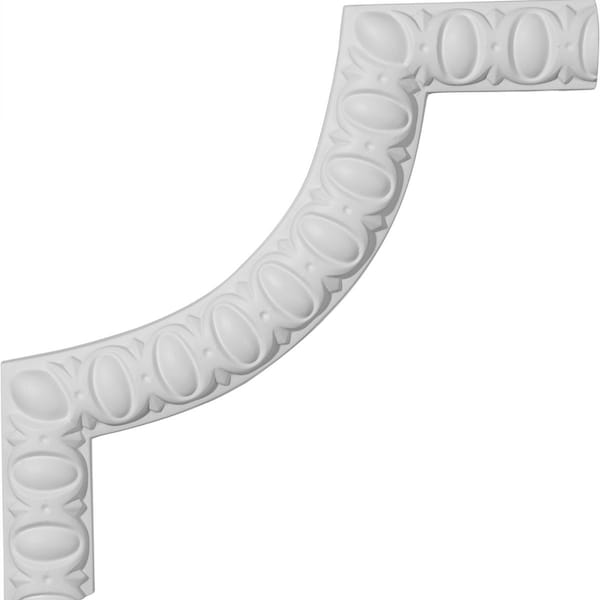 Ekena Millwork 8 3/8"W x 8 3/8"H Middlesborough Egg & Dart Panel Moulding Corner (matches moulding PML01X00MD) - PML08X08MD