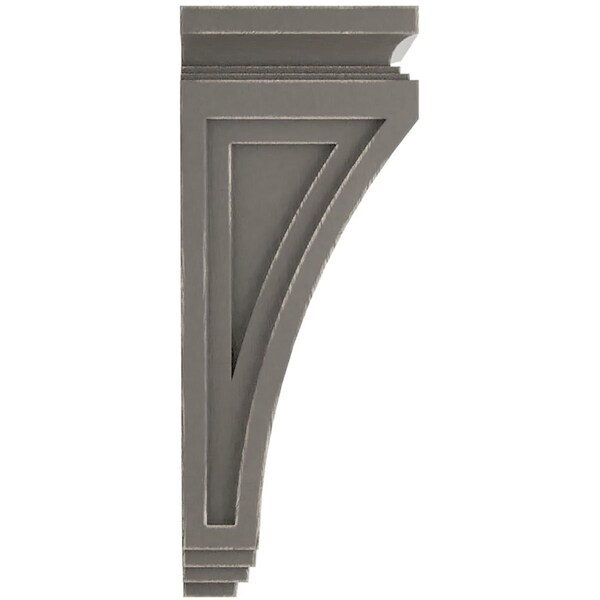 Ekena Millwork 6"W x 4 3/4"D x 12"H Arts and Crafts Wood Vintage Decor Corbel, Reclaimed Grey - CORWD06X04X12ARGY