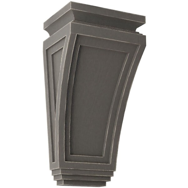Ekena Millwork 6"W x 4 3/4"D x 12"H Arts and Crafts Wood Vintage Decor Corbel, Reclaimed Grey - CORWD06X04X12ARGY