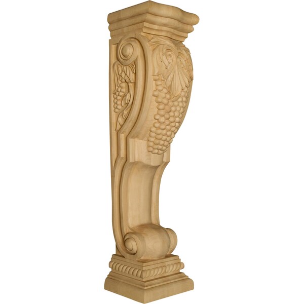 Osborne Wood Products 36 x 8 x 7 1/2 Ravenna Island Height Corbel with Grapes in Soft Maple - 1427M