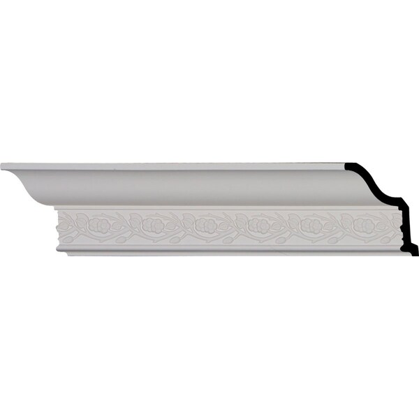 Ekena Millwork SAMPLE - 3 7/8"H x 2 3/4"P x 4 3/4"F x 12"L, (2 1/2" Repeat), Augusta Crown Moulding - SAMPLE-MLD03X02X04AG