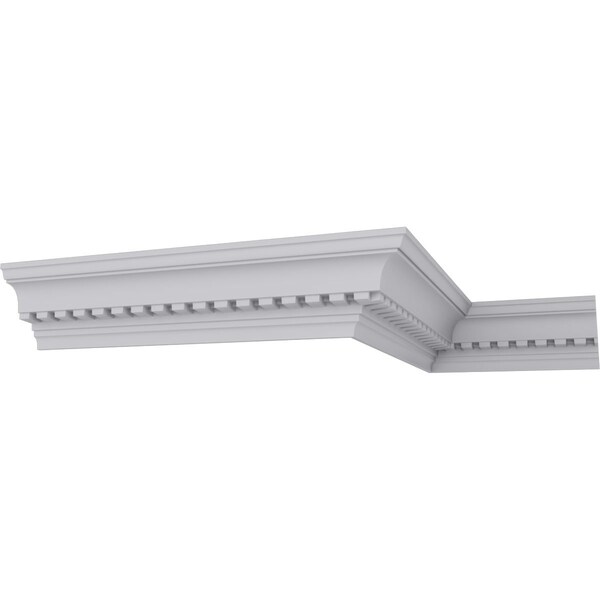 Ekena Millwork 4 3/4"H x 4 1/8"P x 6 3/8"F x 94 1/2"L, (1 5/8" Repeat), Dentil Crown Moulding - MLD05X04X06DE