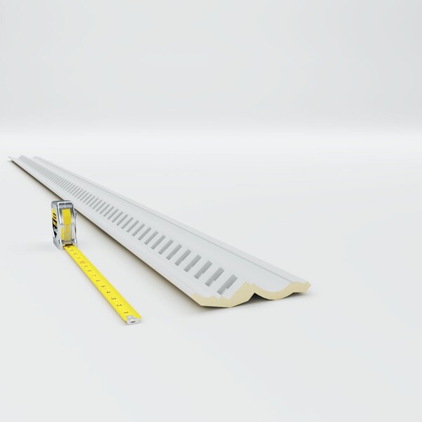 Ekena Millwork 4 3/4"H x 4 1/8"P x 6 3/8"F x 94 1/2"L, (1 5/8" Repeat), Dentil Crown Moulding - MLD05X04X06DE
