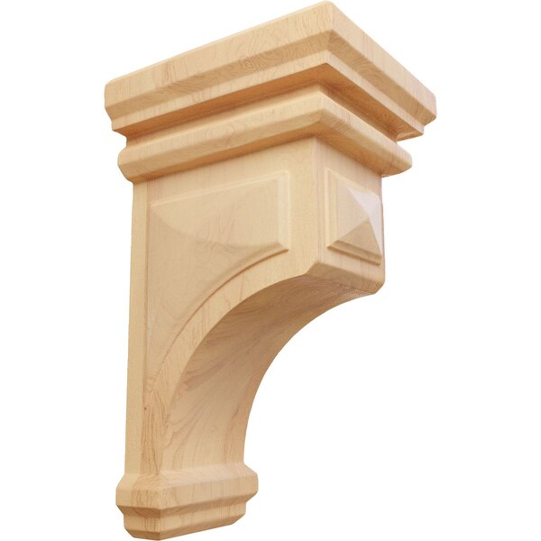Ekena Millwork 4"W x 4 3/4"D x 8"H Small Woodruff Wood Corbel, Red Oak - CORW04X04X08WFRO