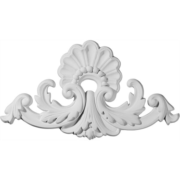 Ekena Millwork 11 3/4"W x 11 3/4"H x 1"P Salerno with Shells Center Onlay - ONL11X11SA