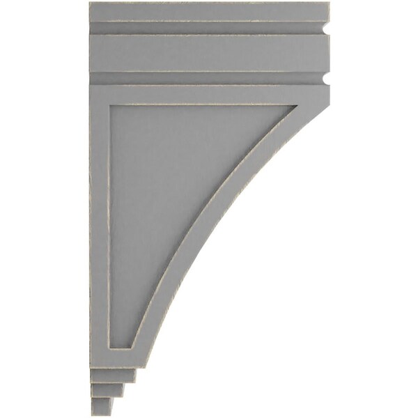 Ekena Millwork 5"W x 6"D x 10 1/2"H Medium San Juan Wood Vintage Decor Corbel, Pebble Grey - CORWD05X06X10SJPG