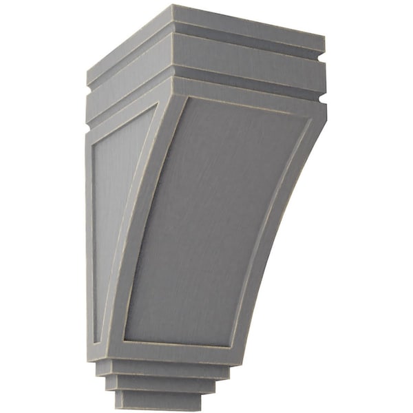 Ekena Millwork 5"W x 6"D x 10 1/2"H Medium San Juan Wood Vintage Decor Corbel, Pebble Grey - CORWD05X06X10SJPG