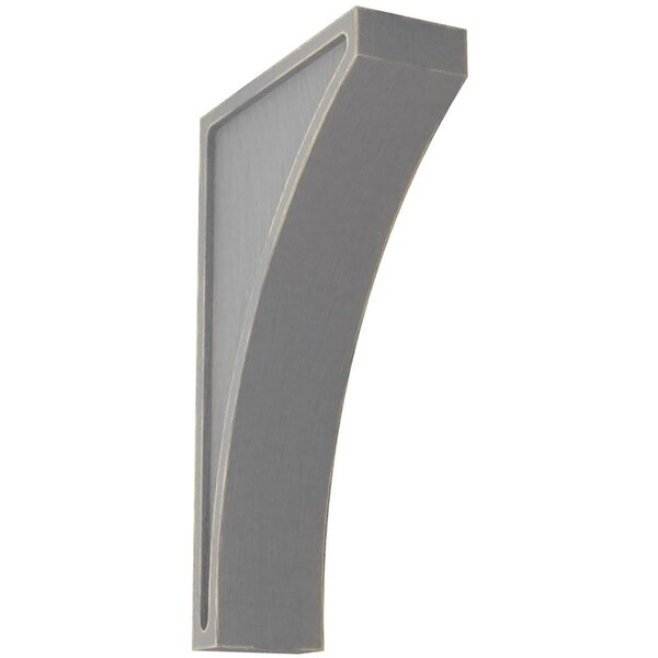 Ekena Millwork 3"W x 8 1/2"D x 14"H Jumbo Lawson Wood Vintage Decor Corbel, Pebble Grey - CORWD03X08X14LWPG