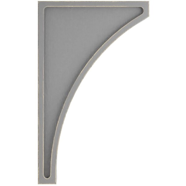 Ekena Millwork 3"W x 8 1/2"D x 14"H Jumbo Lawson Wood Vintage Decor Corbel, Pebble Grey - CORWD03X08X14LWPG