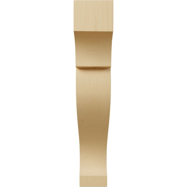 Ekena Millwork 2 1/2"W x 8"D x 14"H Large Rockport Wood Corbel, Alder - CORW03X08X14RKAL
