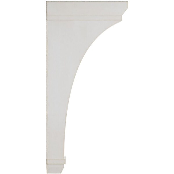 Ekena Millwork 2 1/4"W x 7"D x 14"H Stockport Wood Vintage Decor Bracket, Chalk Dust White - BKTWD02X07X14STWH