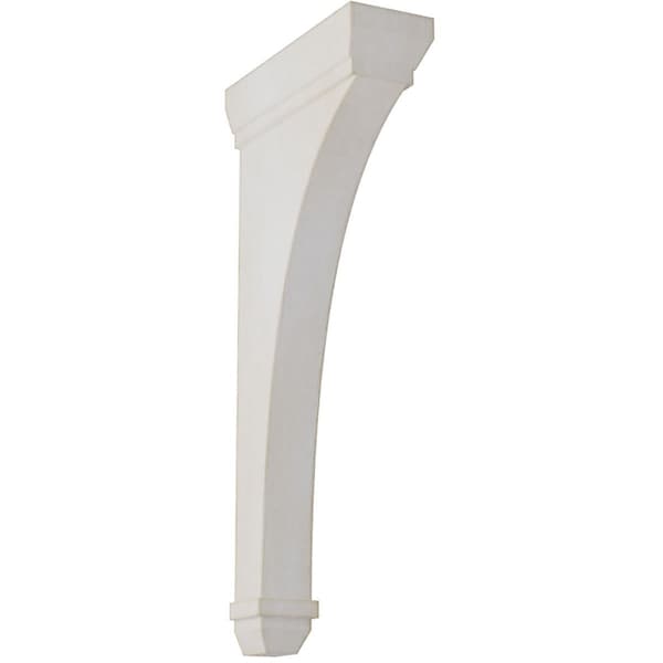 Ekena Millwork 2 1/4"W x 7"D x 14"H Stockport Wood Vintage Decor Bracket, Chalk Dust White - BKTWD02X07X14STWH