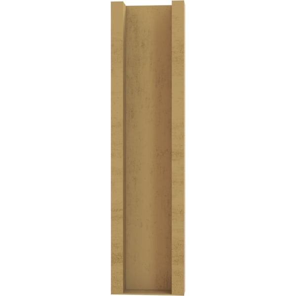 Ekena Millwork 6-in W x 16-in D x 24-in H Balboa Slat Rough Cedar Woodgrain TimberThane Outlooker, Primed Tan - OUTUR060X16X24BOA24RCPR