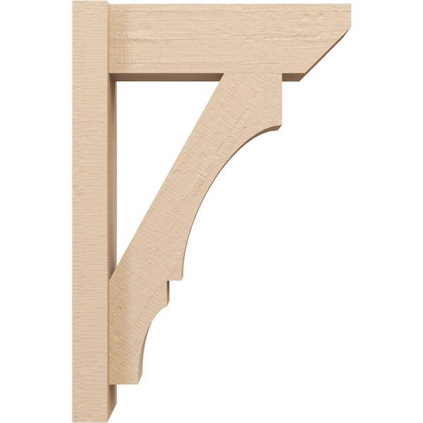 Ekena Millwork 6-in W x 16-in D x 24-in H Balboa Slat Rough Cedar Woodgrain TimberThane Outlooker, Primed Tan - OUTUR060X16X24BOA24RCPR