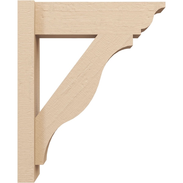 Ekena Millwork 6-in W x 18-in D x 22-in H Funston Trad Rough Cedar Woodgrain TimberThane Outlooker, Primed Tan - OUTUR060X18X22FST04RCPR