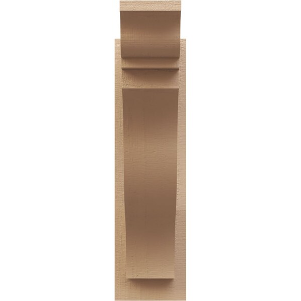 Ekena Millwork 6-in W x 18-in D x 22-in H Funston Trad Rough Cedar Woodgrain TimberThane Outlooker, Primed Tan - OUTUR060X18X22FST04RCPR