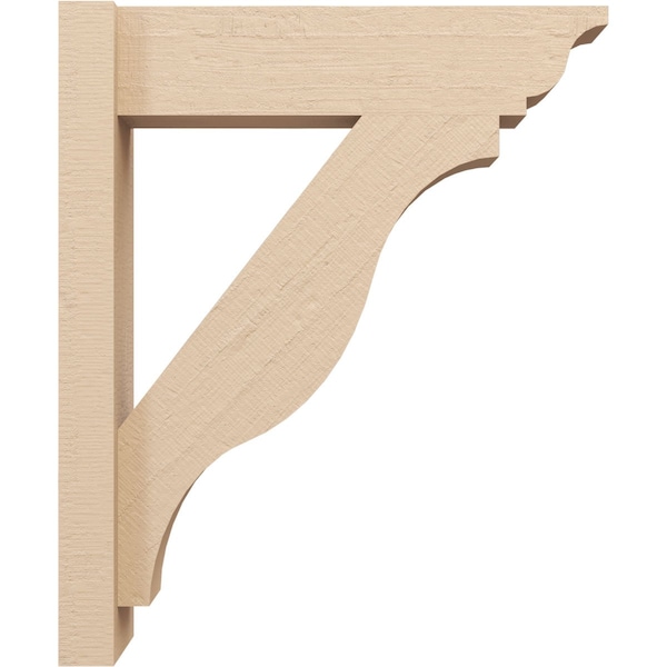 Ekena Millwork 6-in W x 20-in D x 24-in H Funston Trad Rough Cedar Woodgrain TimberThane Outlooker, Primed Tan - OUTUR060X20X24FST04RCPR