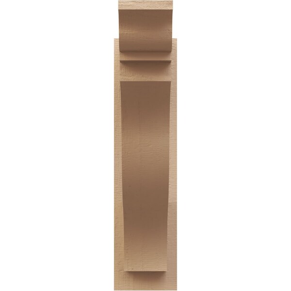 Ekena Millwork 6-in W x 20-in D x 24-in H Funston Trad Rough Cedar Woodgrain TimberThane Outlooker, Primed Tan - OUTUR060X20X24FST04RCPR