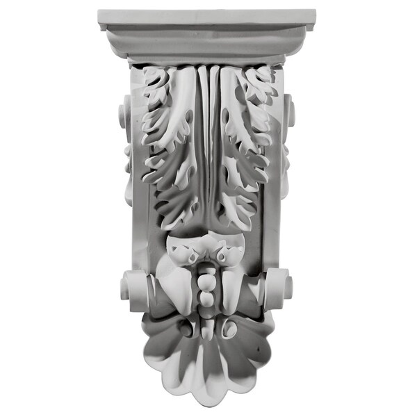 Ekena Millwork 8"W x 5"D x 14 7/8"H Acanthus Shell Corbel - COR08X05X14AC