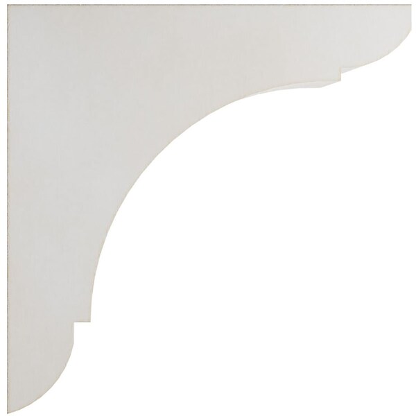 Ekena Millwork 1 3/4"W x 6"D x 6"H Small Olympic Wood Vintage Decor Bracket, Chalk Dust White - BKTWD01X06X06OLWH