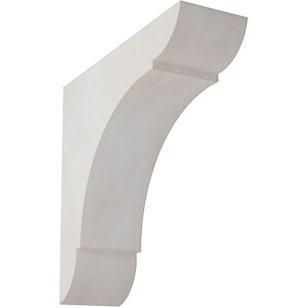 Ekena Millwork 1 3/4"W x 6"D x 6"H Small Olympic Wood Vintage Decor Bracket, Chalk Dust White - BKTWD01X06X06OLWH