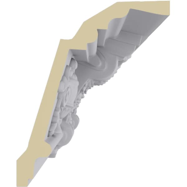 Ekena Millwork 6 5/8"H x 5 1/2"P x 8 5/8"F x 94 1/2"L Jonee Barsom Crown Moulding - MLD07X06X09JO