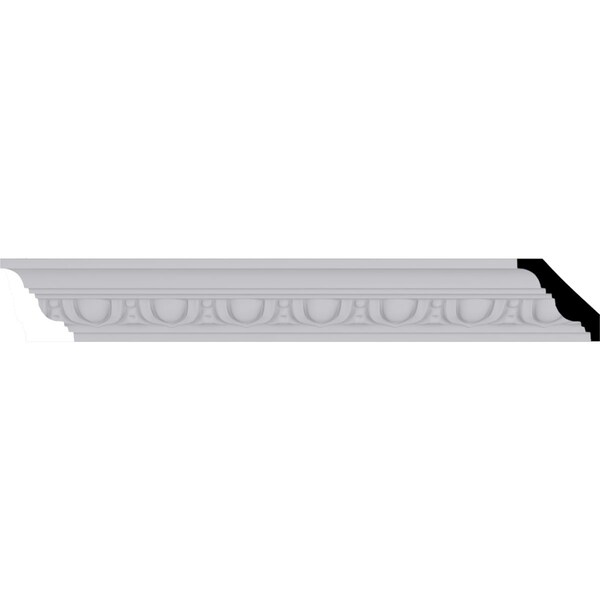 Ekena Millwork 2 1/8"H x 2 1/8"P x 3"F x 94 1/2"L Egg & Dart Crown Moulding - MLD02X02X03EG