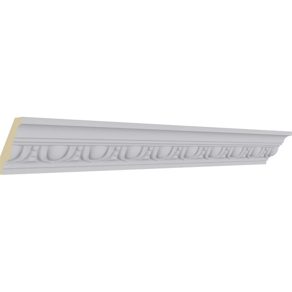 Ekena Millwork 2 1/8"H x 2 1/8"P x 3"F x 94 1/2"L Egg & Dart Crown Moulding - MLD02X02X03EG