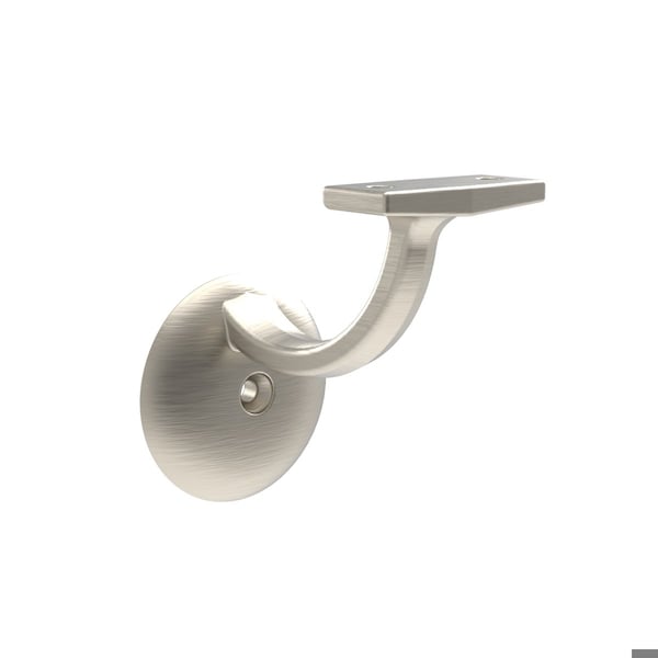 Hickory Hardware Hand Rail Brackets Collection Handrail Bracket 3-3/16 Inch Satin Nickel Finish - H078453SN