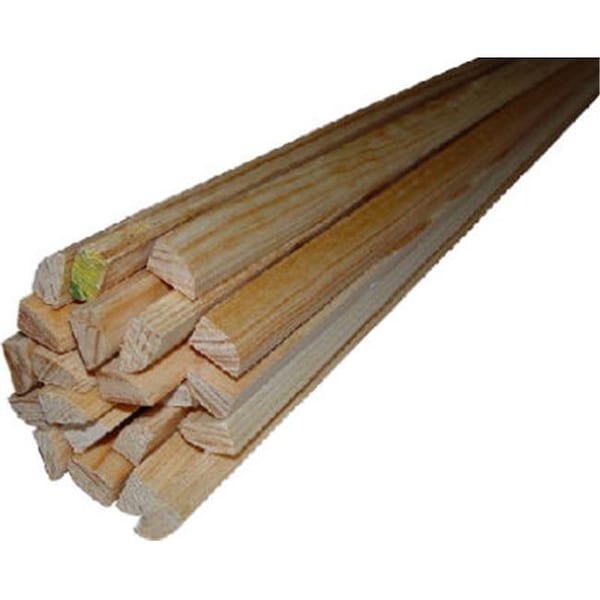 Alexandria Moulding Alexandria Moulding 0W126-20096C1 Base Shoe Solid Pine Molding; 0.5 in. x 8 ft. - Pack of 10 - ATHEVN