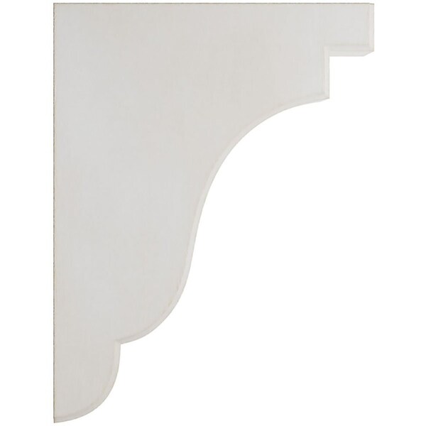 Ekena Millwork 1 3/4"W x 7 1/4"D x 9 1/2"H Bedford Wood Vintage Decor Bracket, Chalk Dust White - BKTWD02X07X10BEWH