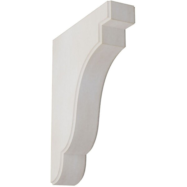 Ekena Millwork 1 3/4"W x 7 1/4"D x 9 1/2"H Bedford Wood Vintage Decor Bracket, Chalk Dust White - BKTWD02X07X10BEWH