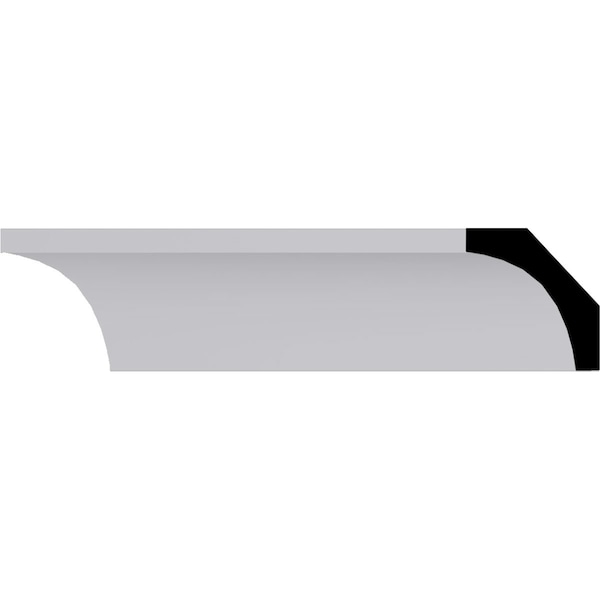 Ekena Millwork 2"H x 1 7/8"P x 2 3/4"F x 94 1/2"L Reece Traditional Smooth Crown Moulding - MLD02X01X02RE
