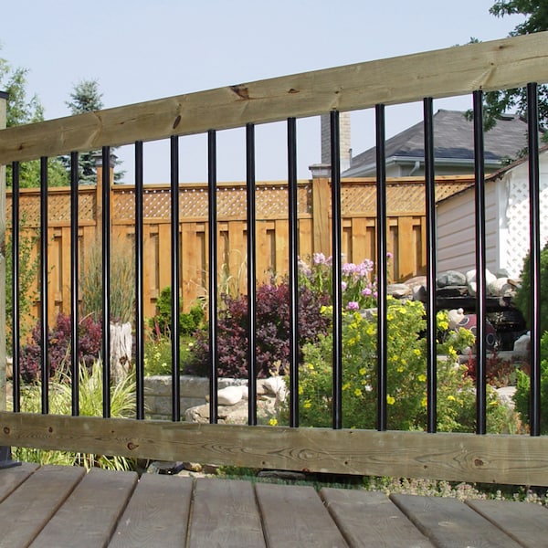 Nuvo Iron 36 in LONG x 3/4 in DIAMETER BLACK ROUND TUBING GALVANIZED STEEL BALUSTERS, 10PK - RDPS36