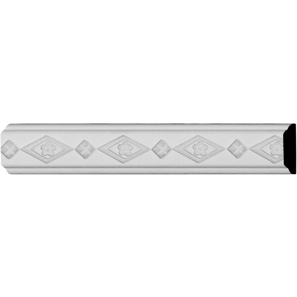 Ekena Millwork SAMPLE - 1 5/8"H x 1/2"P x 12"L Diamond Chair Rail - SAMPLE-CHA02X01DI