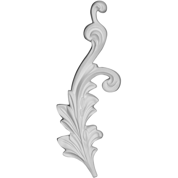 Ekena Millwork 3 5/8"W x 9 1/2"H x 7/8"P Robin Scroll Onlay, Left - ONL04X10X01RB-L