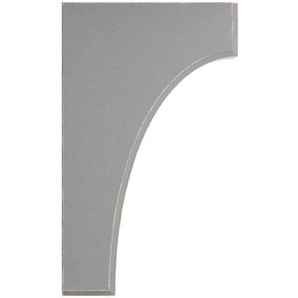 Ekena Millwork 1 3/4"W x 6"D x 10"H Clarksville Wood Vintage Decor Bracket, Pebble Grey - BKTWD02X06X10CVPG