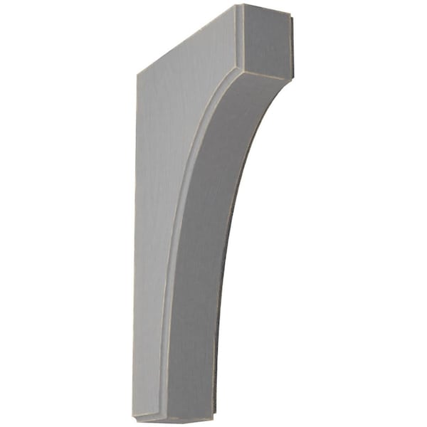 Ekena Millwork 1 3/4"W x 6"D x 10"H Clarksville Wood Vintage Decor Bracket, Pebble Grey - BKTWD02X06X10CVPG