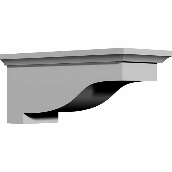Ekena Millwork 6"W x 13 1/8"D x 5 7/8"H Dublin Bracket - BKT13X06X05DU