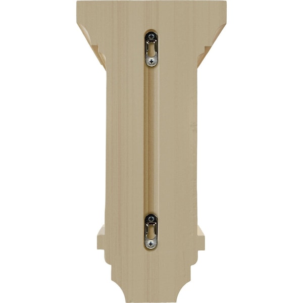 Ekena Millwork 7"W x 7 3/4"D x 14"H Jumbo Jefferson Wood Corbel, Rubberwood - CORW07X07X14JERW