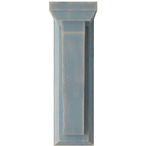 Ekena Millwork 2 1/4"W x 5"D x 7"H Hamilton Traditional Wood Vintage Decor Bracket, Driftwood Blue - BKTWD02X05X07HABU