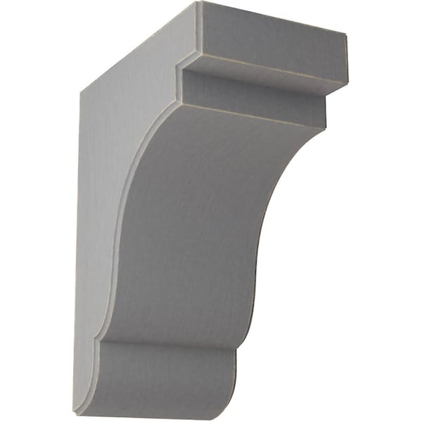 Ekena Millwork 5 1/4"W x 8 1/2"D x 11"H Bedford Wood Vintage Decor Bracket, Pebble Grey - BKTWD05X09X11BEPG