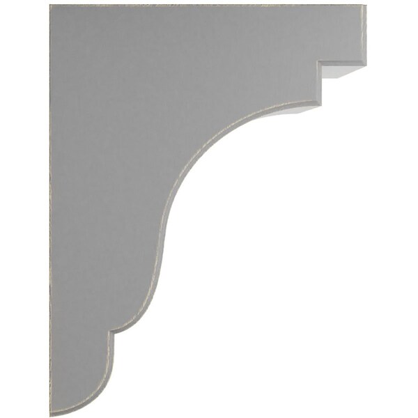 Ekena Millwork 5 1/4"W x 8 1/2"D x 11"H Bedford Wood Vintage Decor Bracket, Pebble Grey - BKTWD05X09X11BEPG