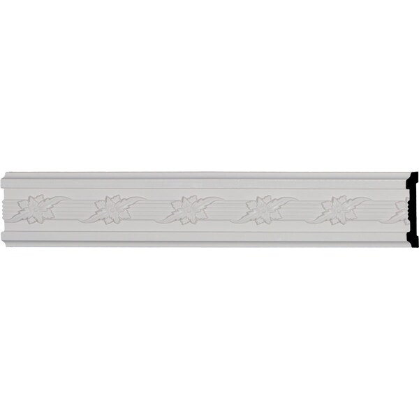 Ekena Millwork 3 3/8"H x 1/2"P x 94 1/2"L, (3 1/2" Repeat), Winston Chair Rail - CHA03X01WN