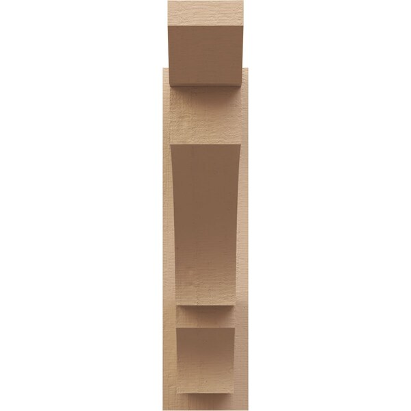 Ekena Millwork 5 1/2-in W x 22-in D x 22-in H Balboa Slat Rough Cedar Woodgrain TimberThane Outlooker, Primed Tan - OUTUR055X22X22BOA24RCPR
