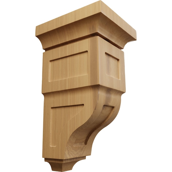 Ekena Millwork 7"W x 7 3/4"D x 14"H Jumbo Reyes Wood Corbel, Cherry - CORW07X07X14RYCH