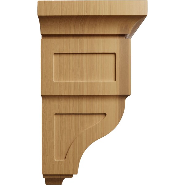 Ekena Millwork 7"W x 7 3/4"D x 14"H Jumbo Reyes Wood Corbel, Cherry - CORW07X07X14RYCH